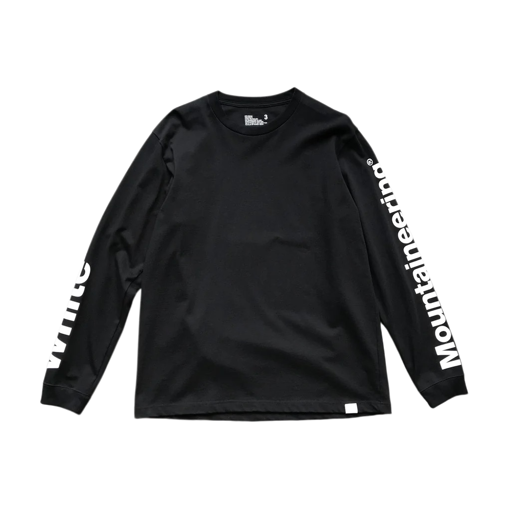 White Mountaineering Logo Printed Sleeve Sweater Black