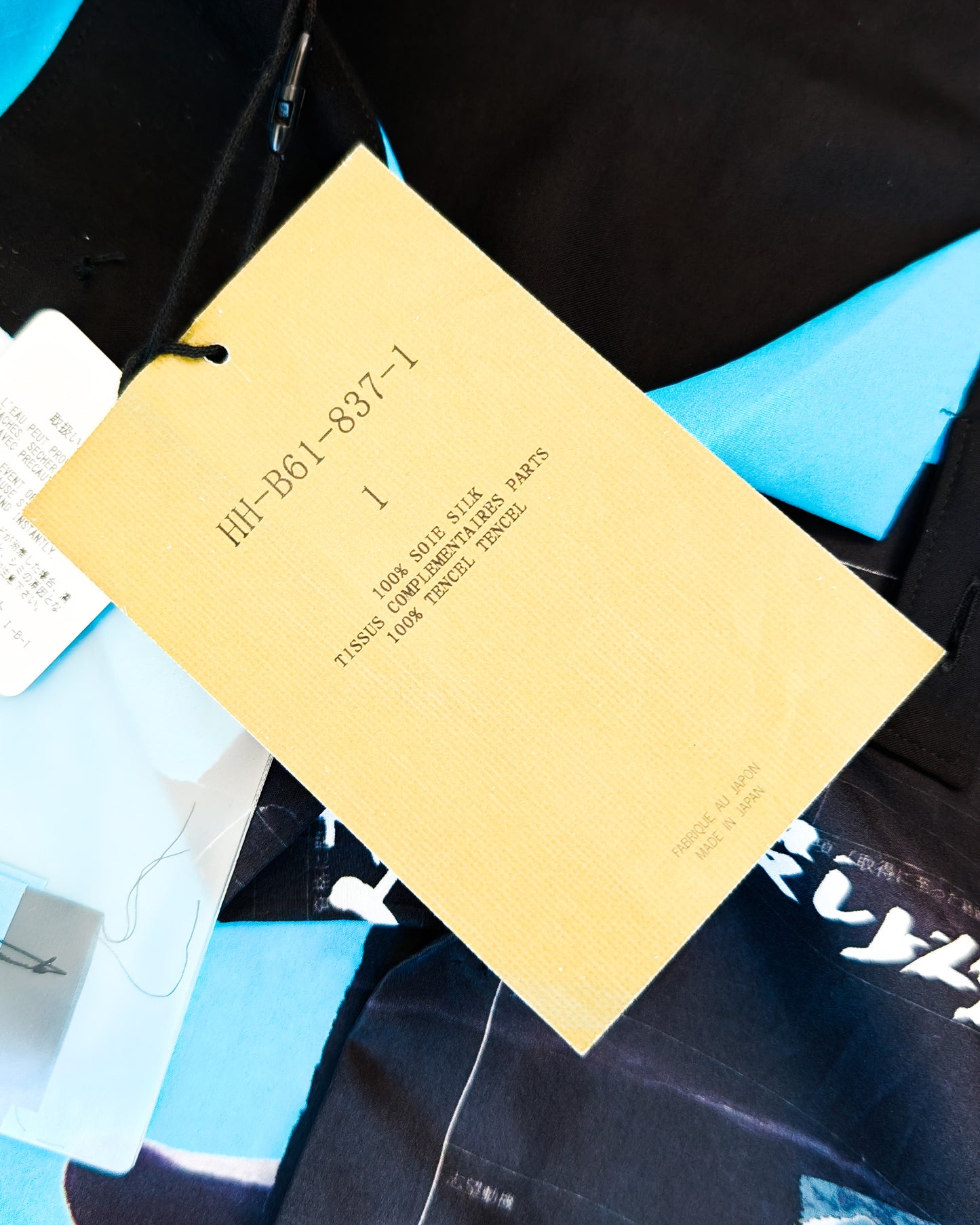 Yohji Yamamoto oversized silk shirt [HH-B61-837 / 人生は金じゃないよロングB]