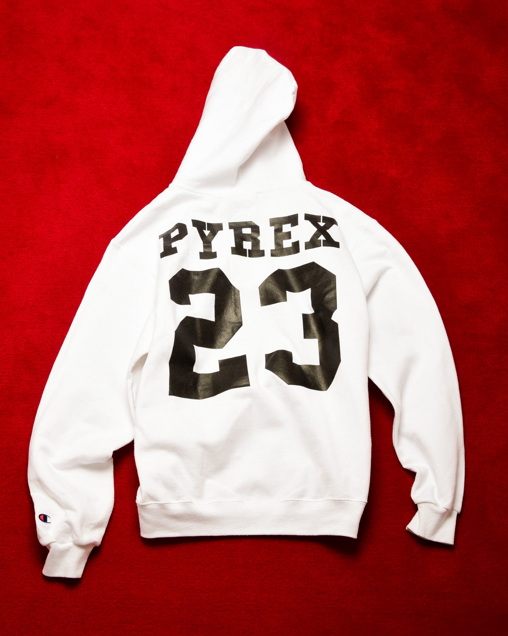 Pyrex Vision x Champion White Hoodie – The Red Carpet