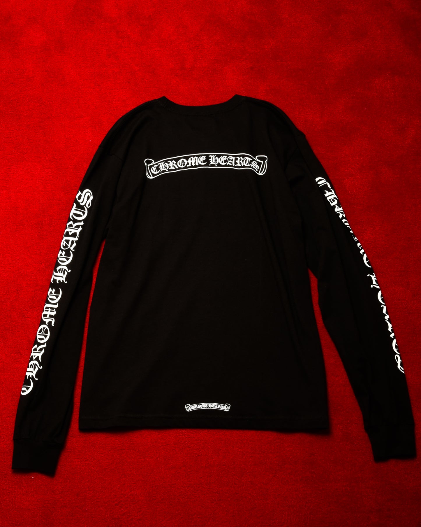 Chrome Hearts Scroll Logo Long Sleeve Tee