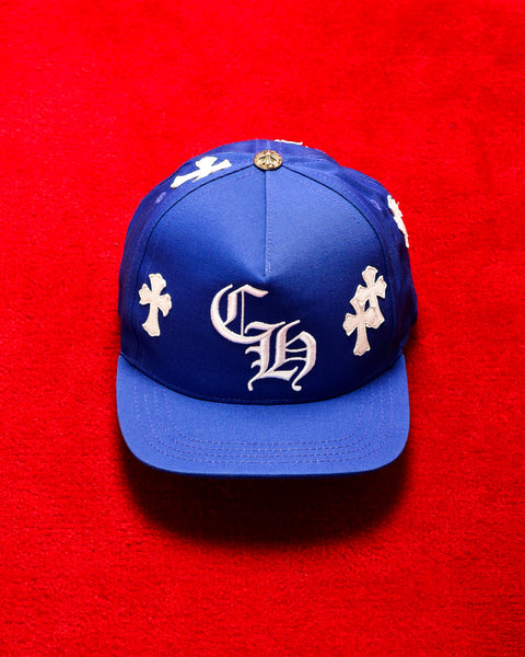 Chrome Hearts Cross Patch Baseball Hat (Blue)