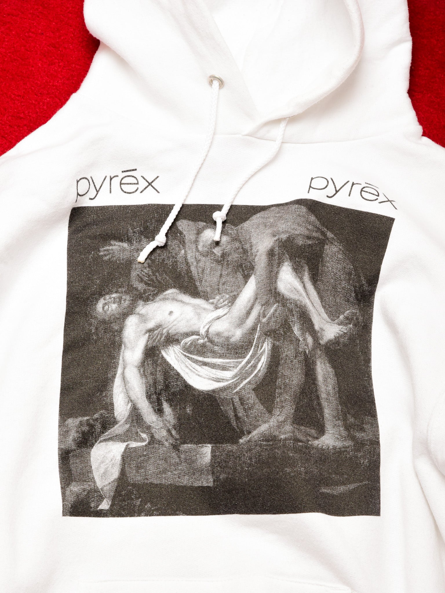 Pyrex Vision x Champion White Hoodie – The Red Carpet